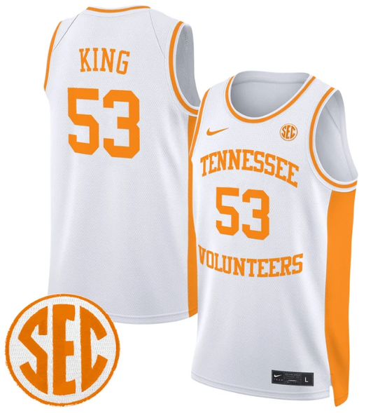 Bernard King Jersey #53 Tennessee Vols 2024 Swingman Basketball White by My store basketball