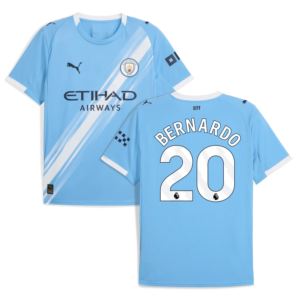 Bernardo Silva 20 Manchester City 2025-26 Home Men Jersey – Sky Blue by Soccer Jersey