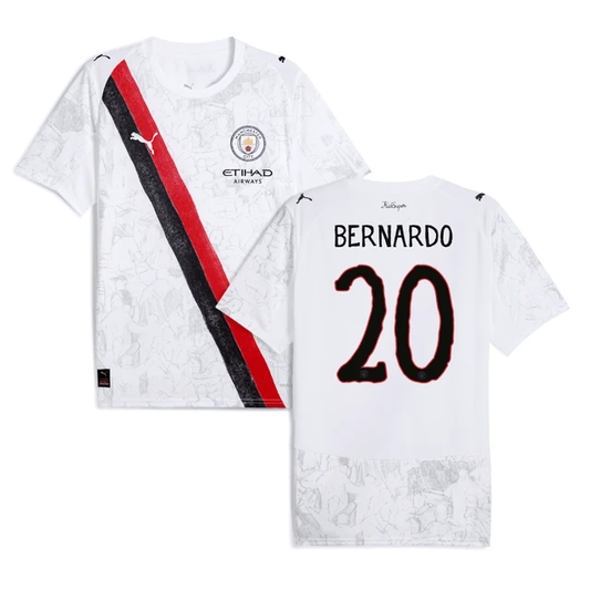 Bernardo Silva 20 Manchester City 2025-26 Match Jersey – White by Soccer Jersey