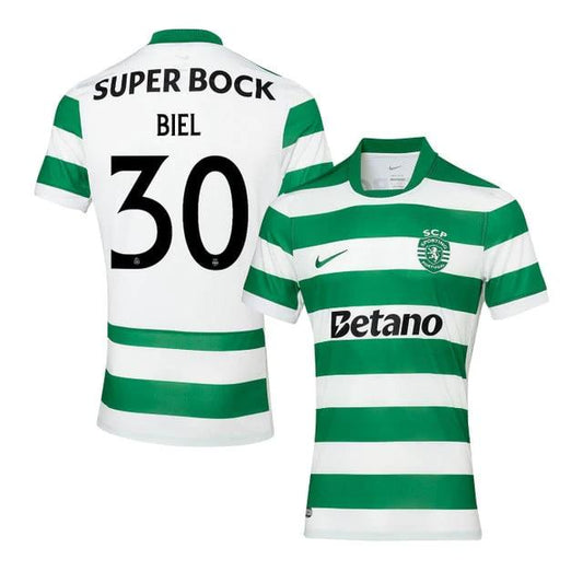 Biel Teixeira 30 Sporting CP 2025-26 Home Match Jersey – Green by Soccer Jersey