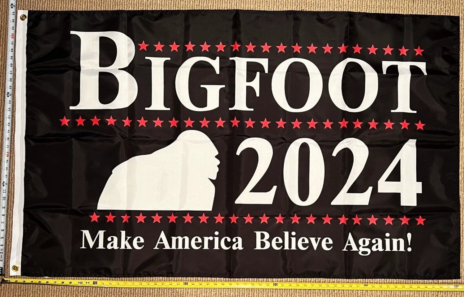 Big Foot Flag Black 2024 Cool Beer Pong Party Funny Busch Sign 3x5' by flagsjustdoit