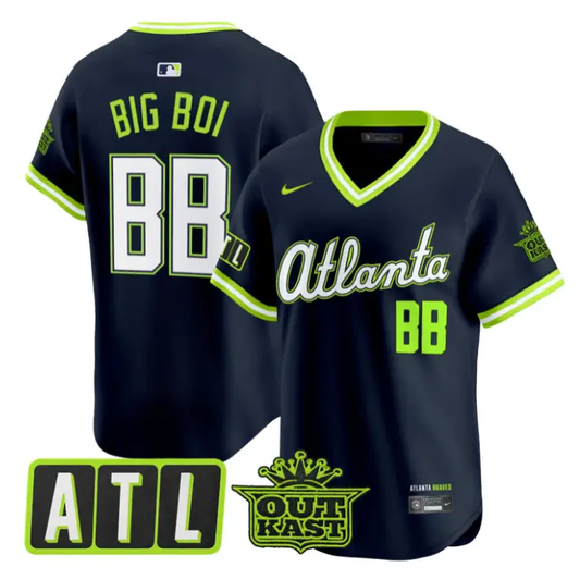 Big Boi Jersey #BB Atlanta Braves 2026 City Connect Outkast Stitched by My Store