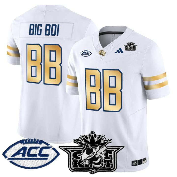 Big Boi Jersey #BB Outkast Georgia Tech Yellow Jackets 2025 Stitched by My Store NCAA Football Jerseys