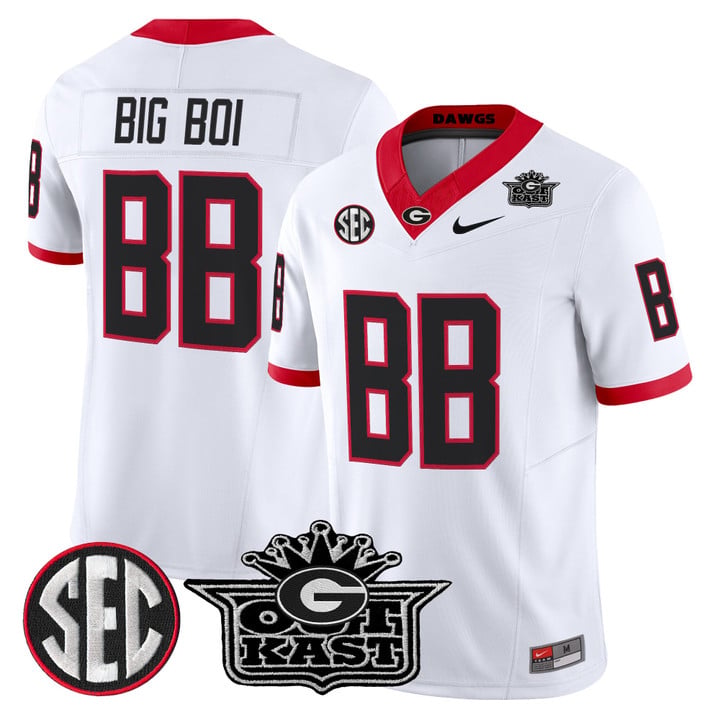 Big Boi Jersey #BB Outkast x Georgia Bulldogs Vapor Limited Stitched by My Store NCAA Football Jerseys