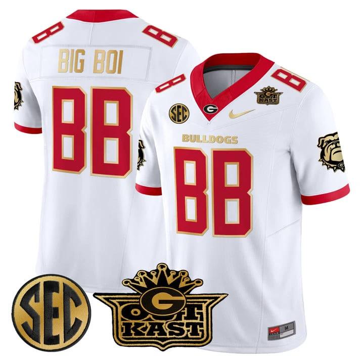 Big Boi Jersey #BB Outkast x Georgia Bulldogs Vapor Limited Stitched by My Store NCAA Football Jerseys