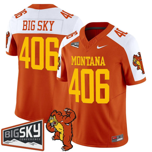Big Sky Jersey #406 Montana Grizzlies 1995 Throwback Vapor Stitched by My Store NCAA Football Jerseys