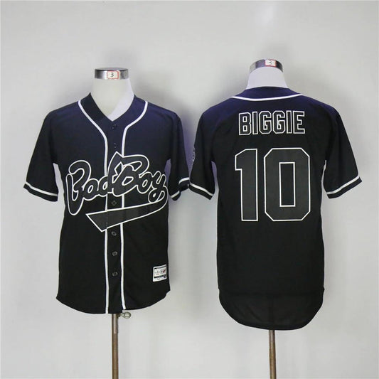 Biggie #10 Bad Boy Movie Baseball Jersey Black by My Store