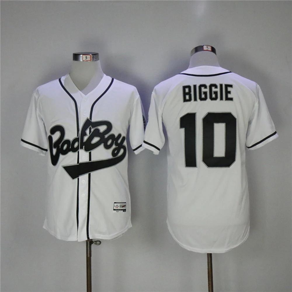 Biggie #10 Bad Boy Movie Baseball Jersey White New by My Store