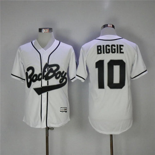 Biggie #10 Bad Boy Movie Baseball Jersey White New by My Store