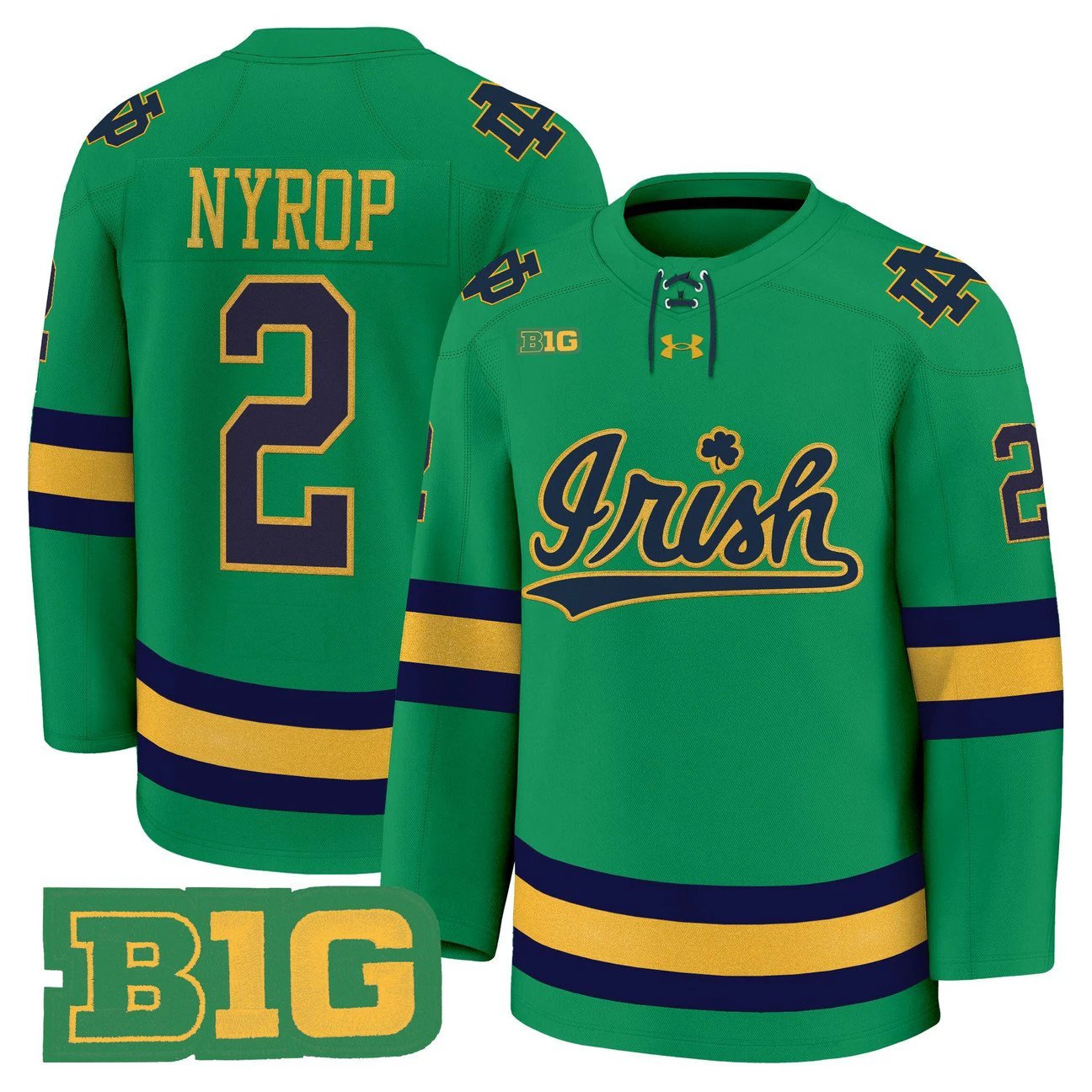 Bill Nyrop Jersey #2 Notre Dame Fighting Irish 2025-26 Premium Stitched by Hockey David