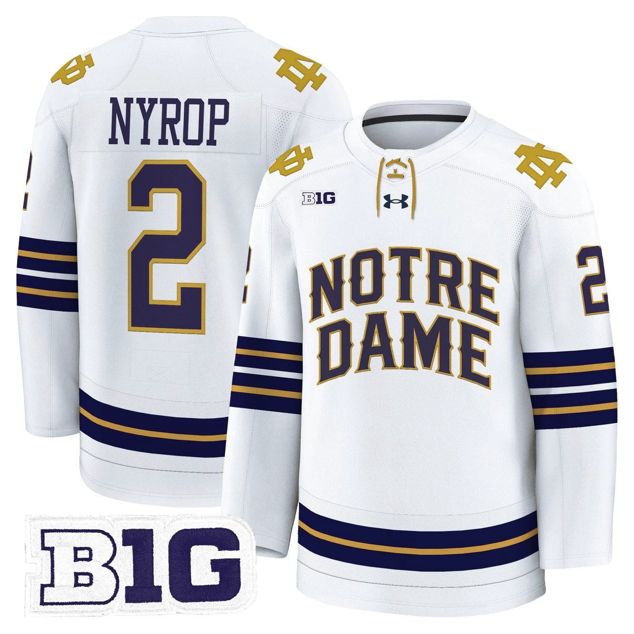 Bill Nyrop Jersey #2 Notre Dame Fighting Irish 2025-26 Premium Stitched by Hockey David