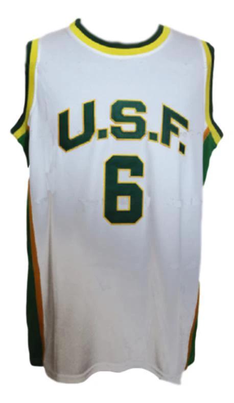 Bill Russell Jersey #6 College Basketball Sewn White by My store basketball