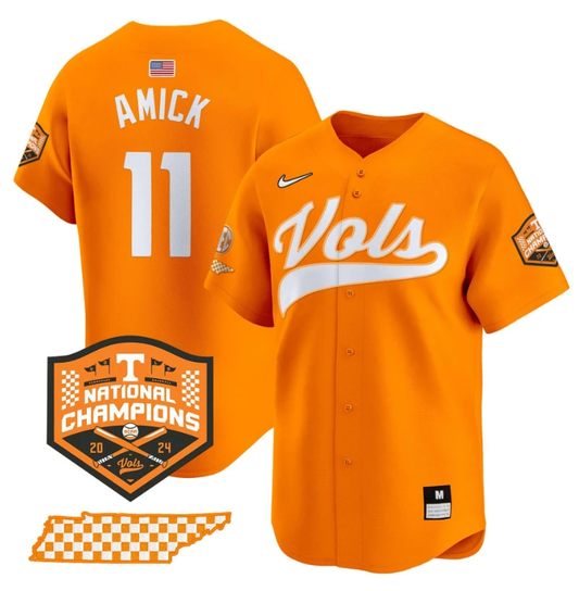 Billy Amick Jersey #11 Tennessee Vols 2024 Champions Stitched Orange by My Store