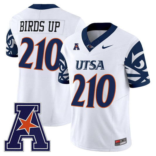 Birds Up Jersey #210 UTSA Roadrunners 2025 Vapor Limited V2 Stitched by My Store NCAA Football Jerseys