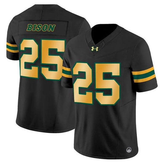 Bison Jersey #25 North Dakota State Bison Vapor Limited Stitched Black by My Store NCAA Football Jerseys