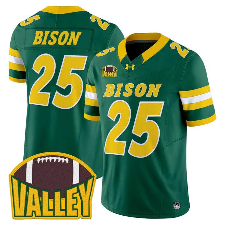 Bison Jersey #25 North Dakota State Bison 2025 Limited Stitched by My Store NCAA Football Jerseys