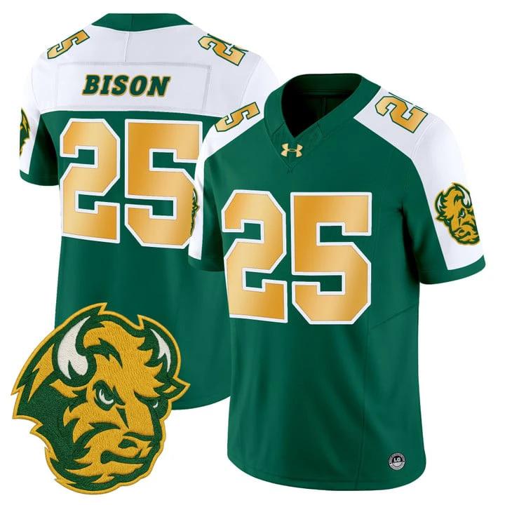 Bison Jersey #25 North Dakota State Bison Vapor Limited Stitched by My Store NCAA Football Jerseys
