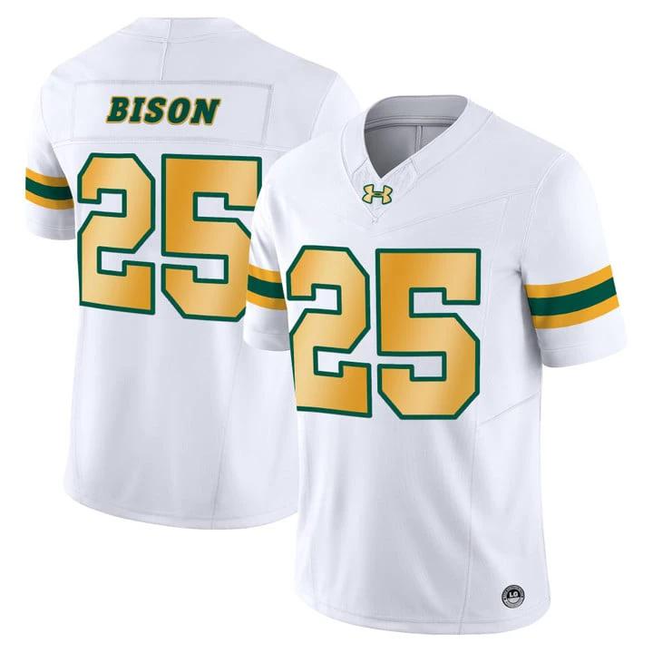 Bison Jersey #25 North Dakota State Bison Vapor Limited Stitched by My Store NCAA Football Jerseys