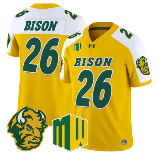Bison Jersey #26 North Dakota State Bison 2026 Vapor Limited Stitched by My Store NCAA Football Jerseys