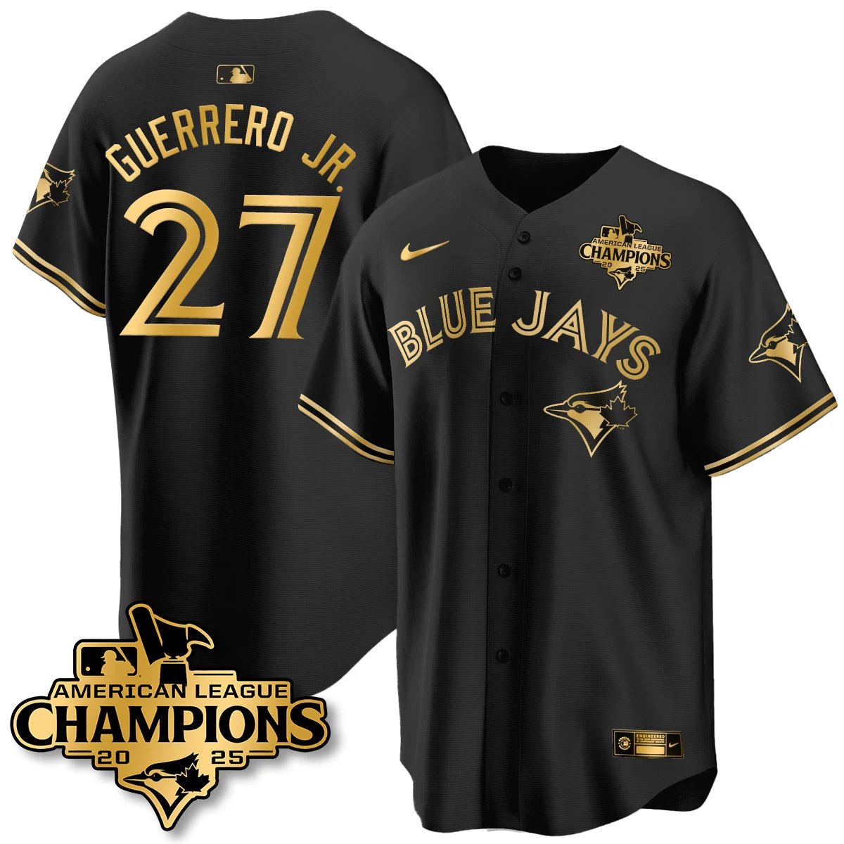 Toronto Blue Jays 2025 American League Champions Jersey - All Stitched by Toronto Blue Jays