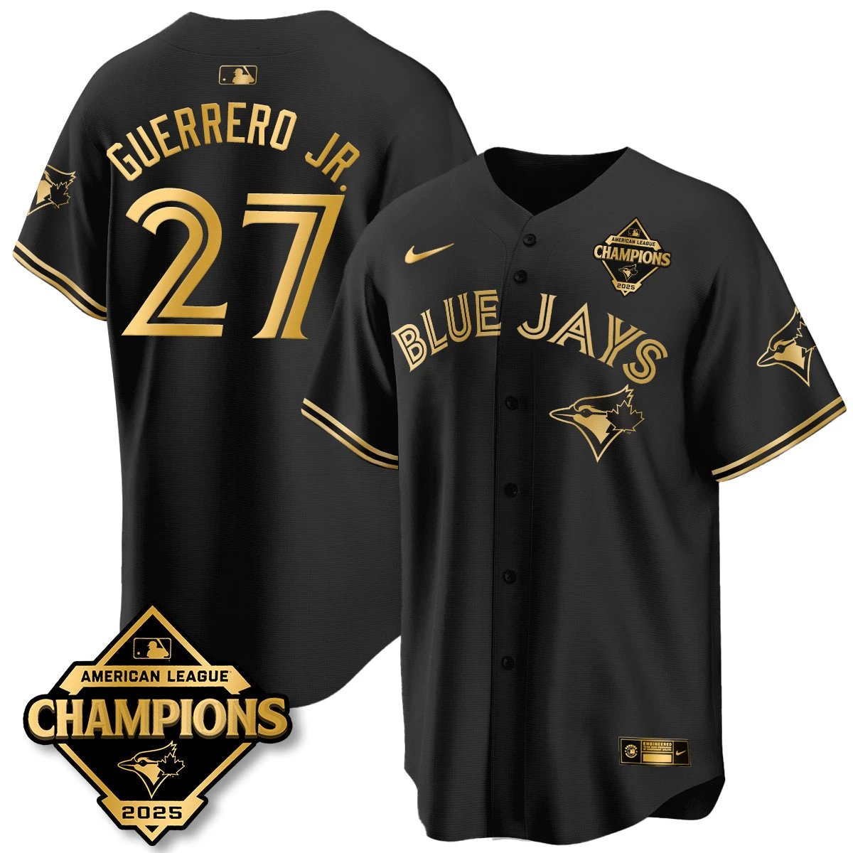 Toronto Blue Jays 2025 American League Champions Jersey - All Stitched by Toronto Blue Jays