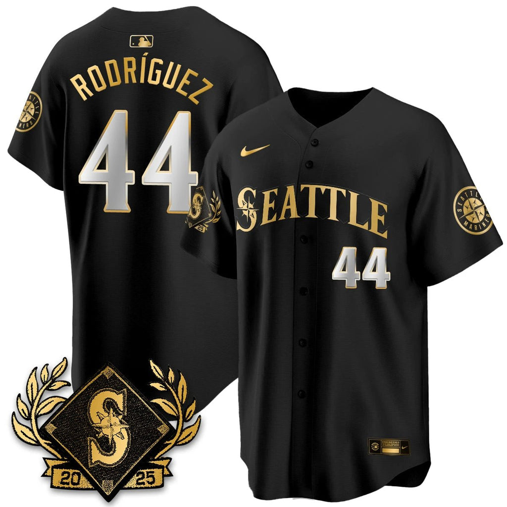 Seattle Mariners 2025 Series Gold Champions Jersey - All Stitched by Seattle Mariners