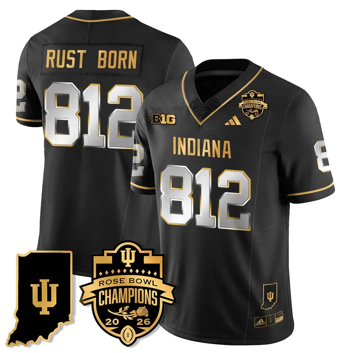 IND Vapor Limited Football Gold Jersey - Rose Bowl Champions by Indiana Hoosiers
