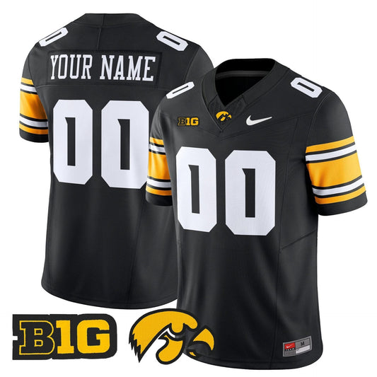 Custom Iowa Hawkeyes Jersey Name, Number 2025 Limited Stitched Black by My Store
