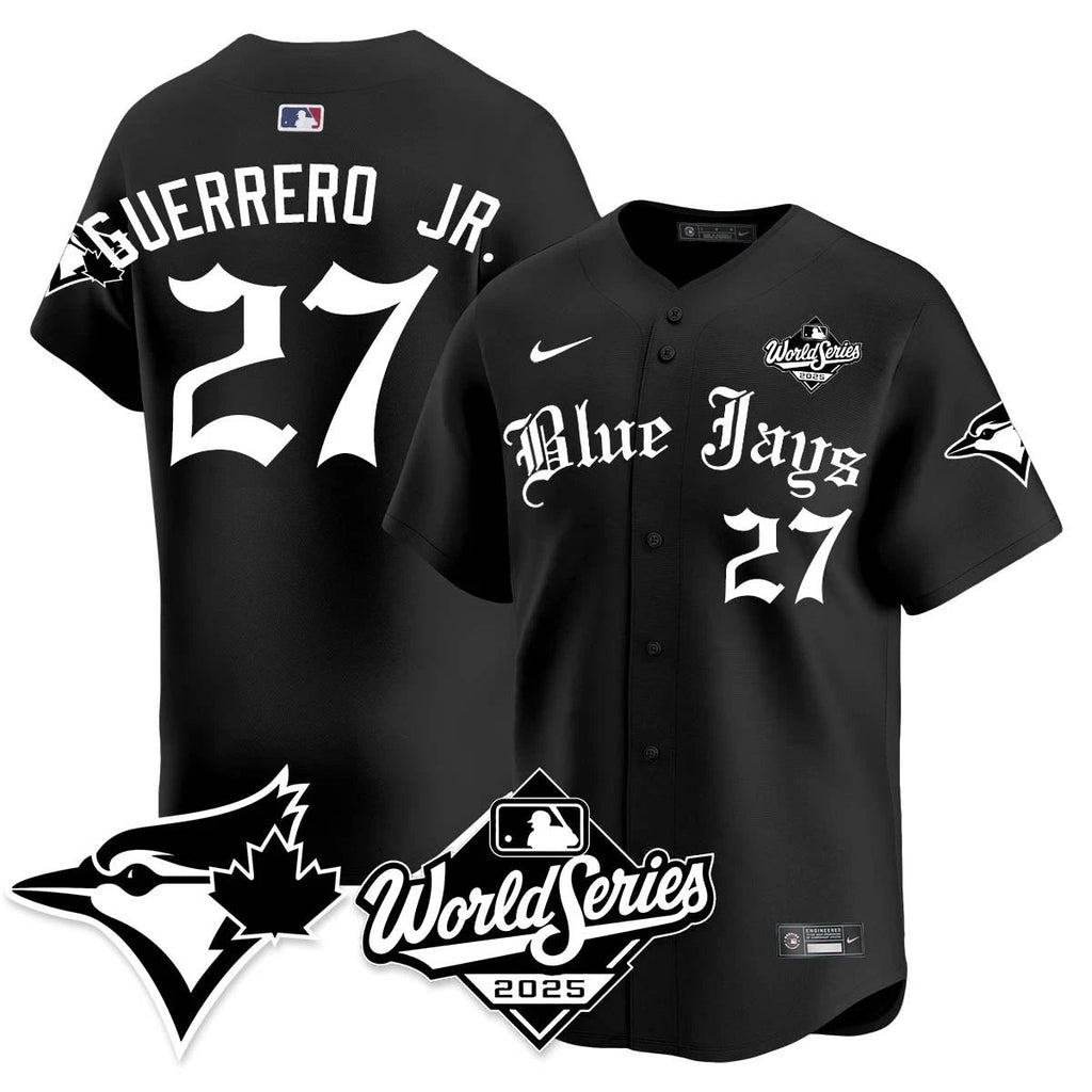 Toronto Blue Jays Gothic 2025 World Series Jersey - All Stitched by Toronto Blue Jays