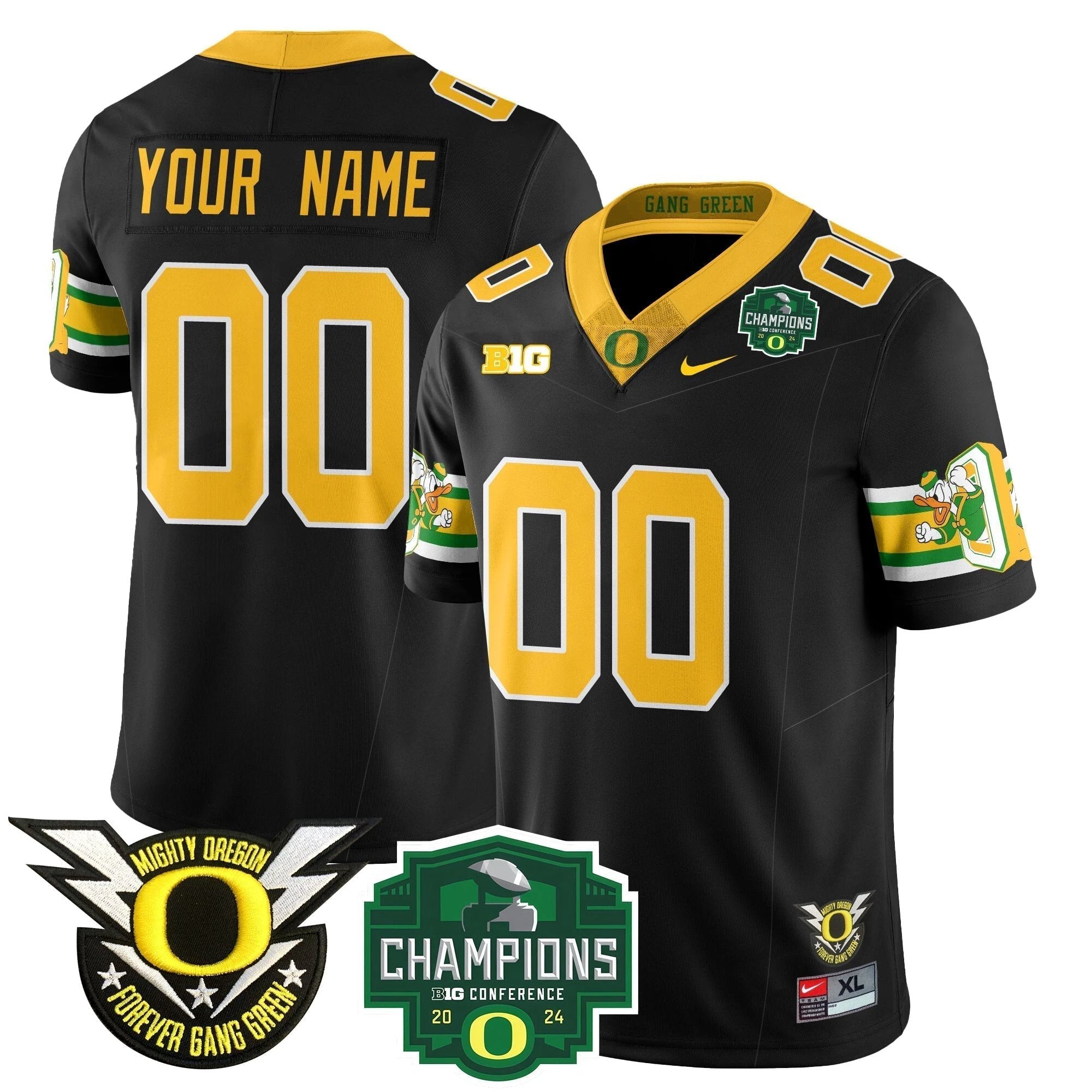 Men Custom Oregon Ducks 2024 Vapor Limited Jersey - All Stitched by My Store