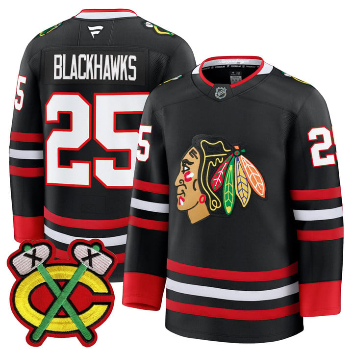 Blackhawks Jersey #25 Chicago Blackhawks 2025-26 Premium Stitched by Hockey David