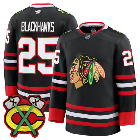 Blackhawks Jersey #25 Chicago Blackhawks 2025-26 Premium Stitched by Hockey David
