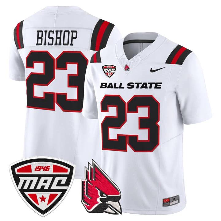 Blaine Bishop Jersey #23 Ball State Cardinals 2025 Limited Stitched by My Store NCAA Football Jerseys