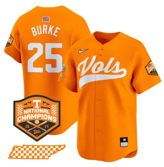 Blake Burke Jersey #25 Tennessee Vols 2024 Champions Stitched Orange by My Store