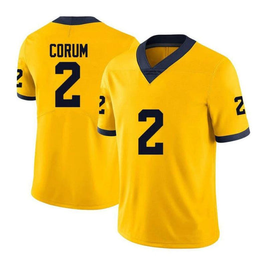 Blake Corum Jersey #2 Michigan Wolverines College Football Jerseys Yellow by My Store