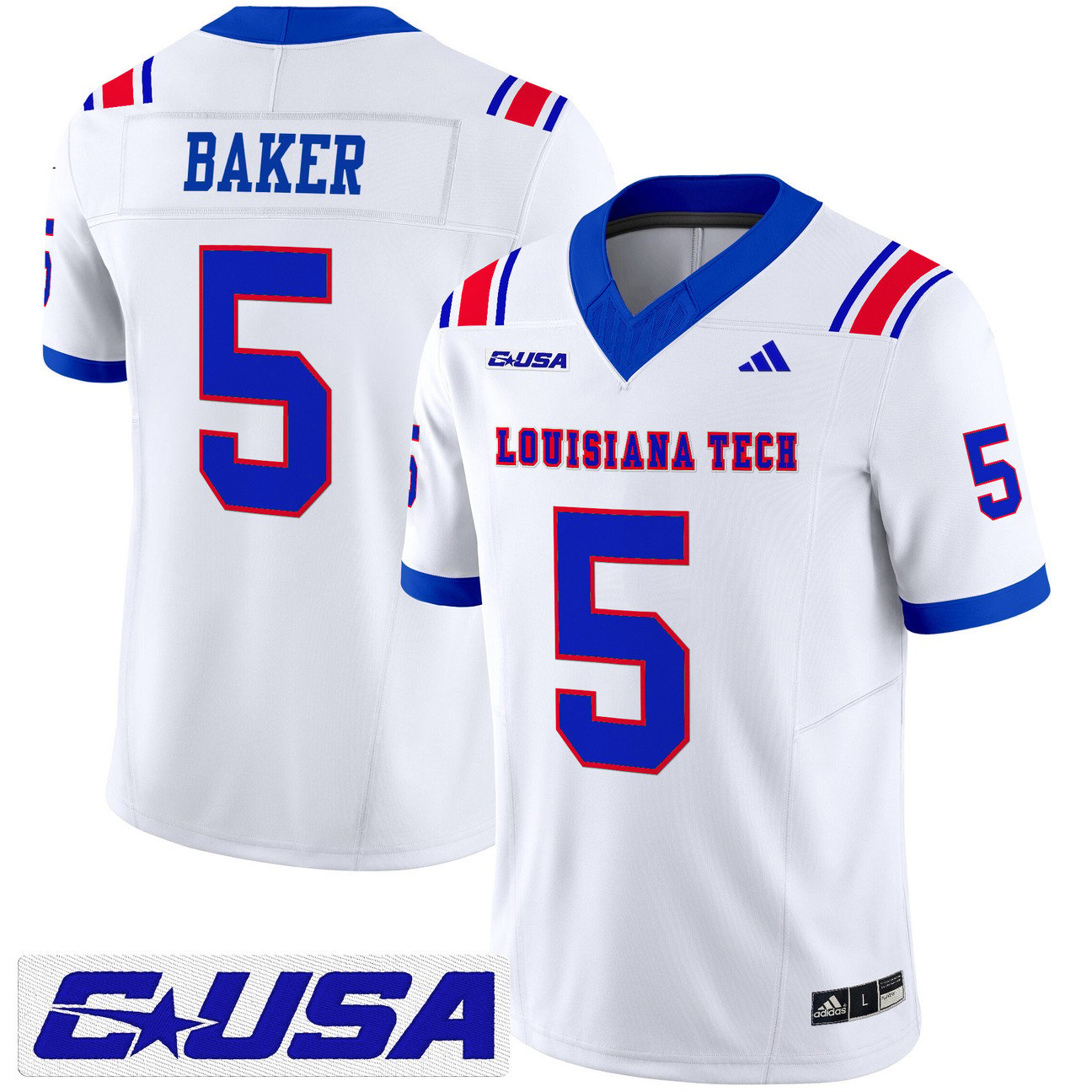 Blake Baker Jersey #5 Louisiana Tech Bulldogs 2025 Limited Stitched by My Store NCAA Football Jerseys
