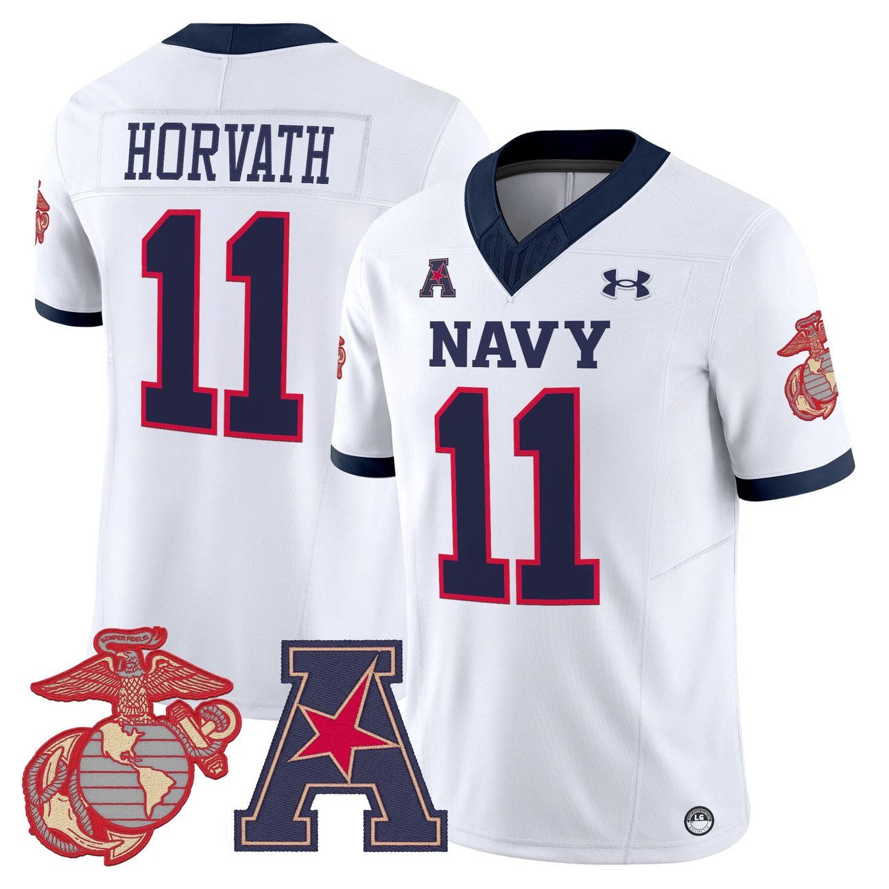 Blake Horvath Jersey #11 Navy Midshipmen Vapor USMC Premier Stitched by My Store NCAA Football Jerseys