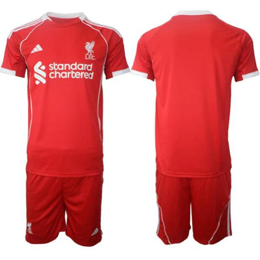 Blank Jersey Liverpool Red Home 2025 Soccer Suit by Soccer Jersey