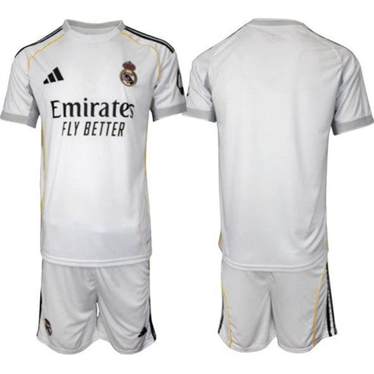 Blank Jersey Real Madrid White Home 2025 - 26 Soccer Suit by Soccer Jersey