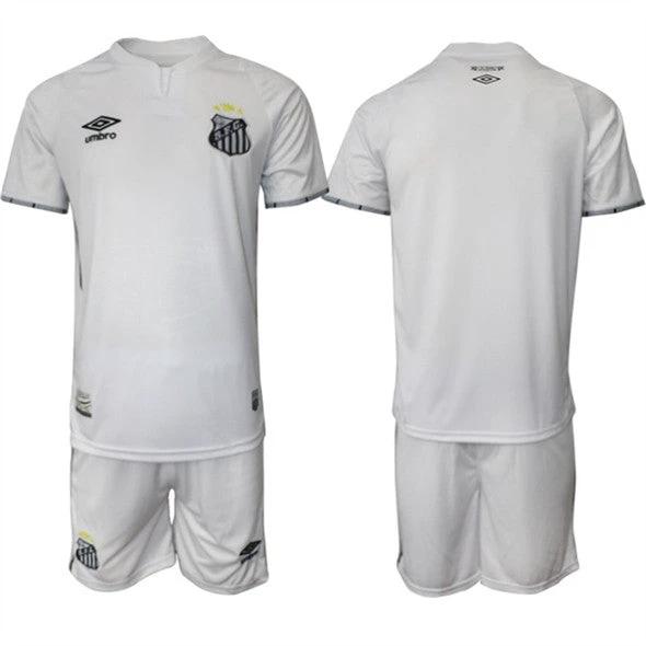 Blank Jersey Santos F.C. White Home 2025 - 26 Soccer Suit by Soccer Jersey