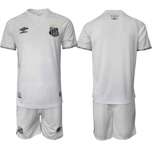 Blank Jersey Santos F.C. White Home 2025 - 26 Soccer Suit by Soccer Jersey