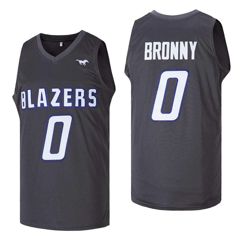 Blazers #0 Bronny Basketball Jersey Black by My store basketball