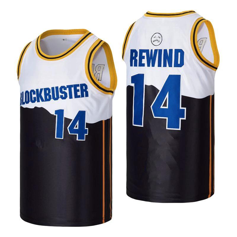 Blockbuster #14 Rewind Away Basketball Jersey by My store basketball
