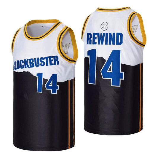 Blockbuster #14 Rewind Away Basketball Jersey by My store basketball