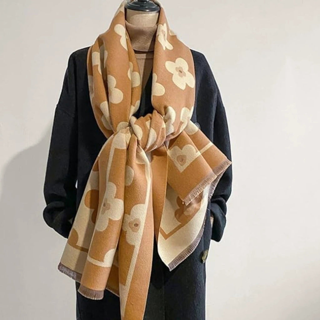Bloom Classic Floral Winter Scarf by Casa & Beyond