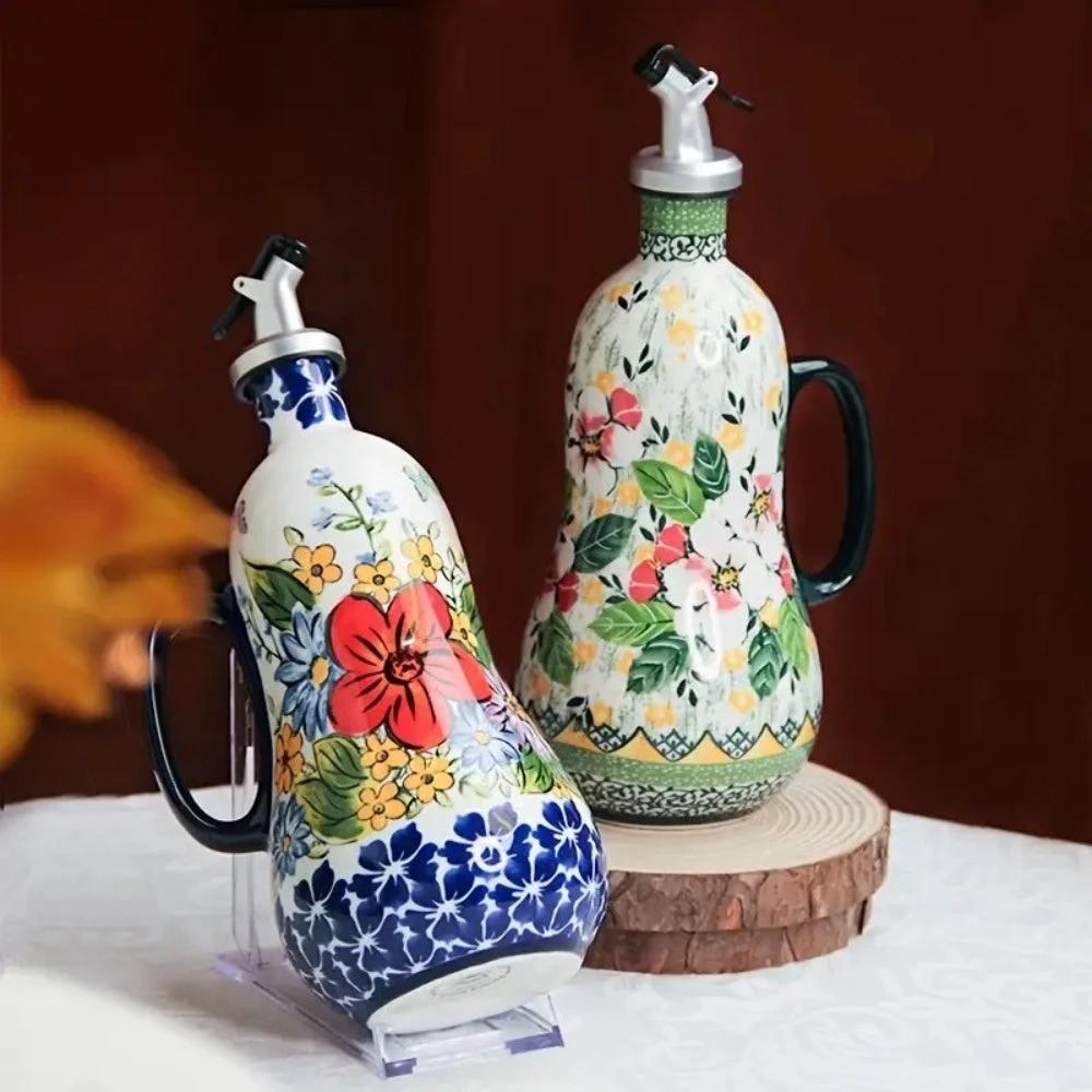 Bloom Pour Ceramic Oil Dispenser by Casa & Beyond