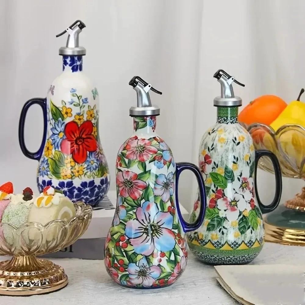 Bloom Pour Ceramic Oil Dispenser by Casa & Beyond
