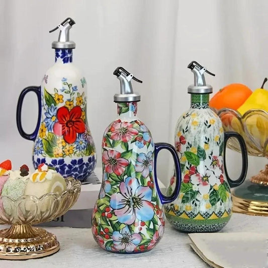 Bloom Pour Ceramic Oil Dispenser by Casa & Beyond