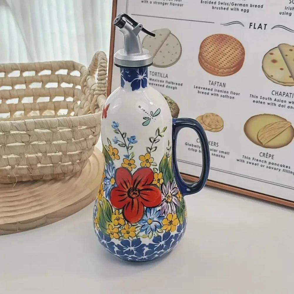 Bloom Pour Ceramic Oil Dispenser by Casa & Beyond