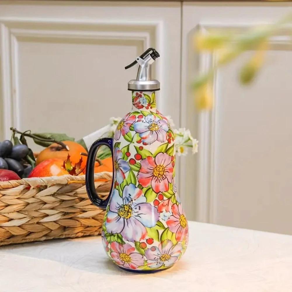 Bloom Pour Ceramic Oil Dispenser by Casa & Beyond